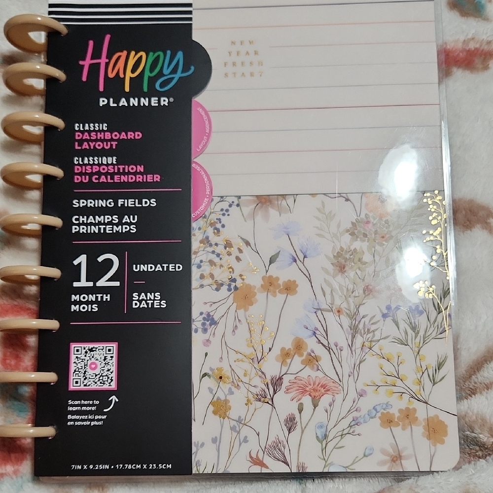 Happy Planner Spring Fields with Floral Design